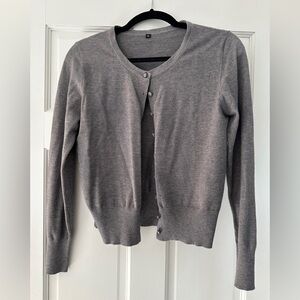Gray Women's Cardigan Sweater